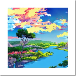 Anime Style Landscape Posters and Art